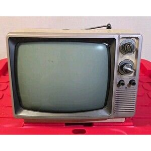 Vintage GE 12" CRT TV 12XJ4104S Retro Gaming Television Tested & Working 1983